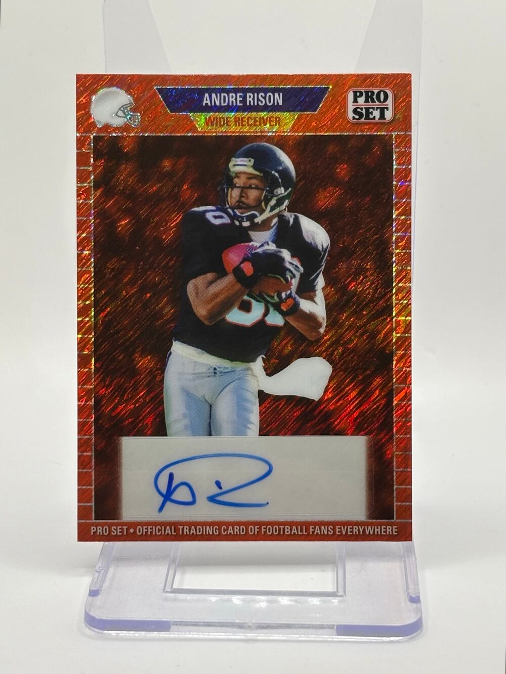 2024 Leaf Metal Collective Andre Rison Orange Shimmer Auto 1/10 SP